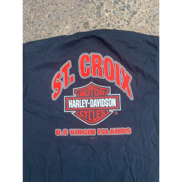 2000s Harley Davidson Biker T Shirt Caribbean - Picture 4 of 7